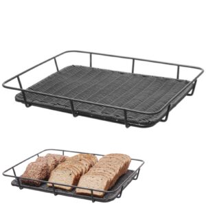 Kosz tacka na pieczywo z ramą ze stali nierdzewnej czarny 400x300x50 mm - Hendi 426555 5 Kosz tacka na pieczywo z ramą ze stali nierdzewnej czarny 400x300x50 mm - Hendi 426555 - obrazek 1
