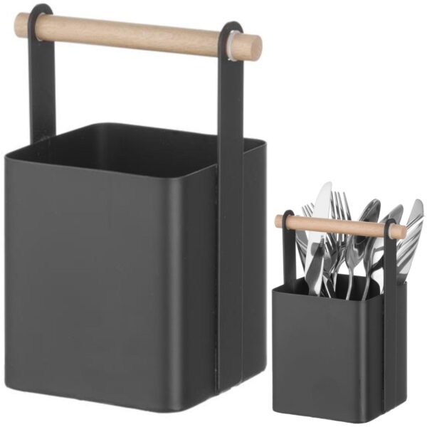 427064 organizer koszyk stolowy na sztucce z drewniana raczka 14x10 5x19 cm hendi 427064 ean 8711369427064 hurtownia zielona gora