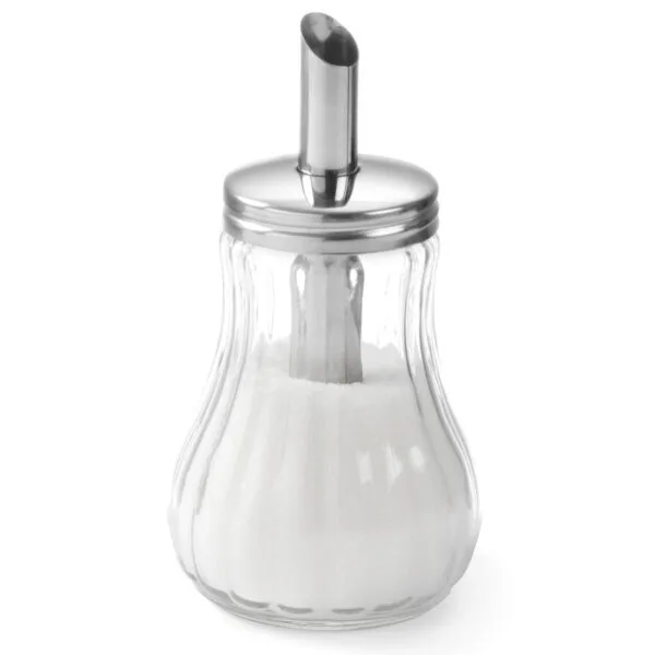 Cukiernica szklana z dozownikiem cukru śr. 80mm 200ml - Hendi 452400 1 452400 2