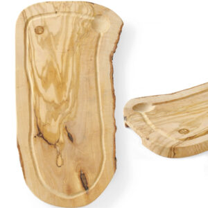 Deska do serwowania z drewna oliwnego z rowkiem 400 x 250 x 18 mm - Hendi 505212 3 Deska do serwowania z drewna oliwnego z rowkiem 400 x 250 x 18 mm - Hendi 505212 - obrazek 1