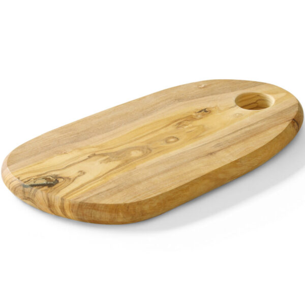 Deska do serwowania z drewna oliwnego z otworem 250 x 165 x 18 mm - Hendi 505229 2 505229 2