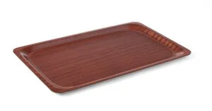 Taca antypoślizgowa drewniana, mahoń 530x325mm GN1/1 - Hendi 507216 - obrazek 1