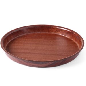 Taca kelnerska drewniana antypoślizgowa głęboka z rantem - okrągła śr. 32cm - obrazek 2