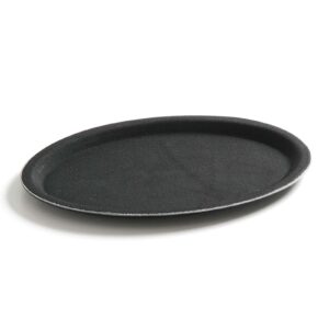 Taca kelnerska antypoślizgowa owalna 20x26.5cm - czarna 3 Taca kelnerska antypoślizgowa owalna 20x26.5cm - czarna - obrazek 1