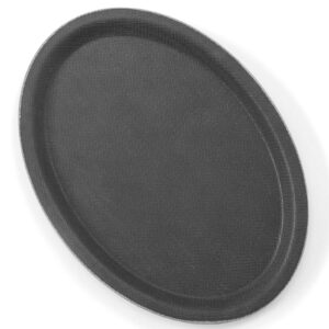 Taca kelnerska antypoślizgowa owalna 20x26.5cm - czarna 4 Taca kelnerska antypoślizgowa owalna 20x26.5cm - czarna - obrazek 2
