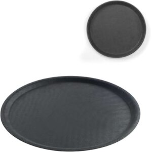 Taca kelnerska antypoślizgowa okrągła śr. 46cm - czarna 4 Taca kelnerska antypoślizgowa okrągła śr. 46cm - czarna - obrazek 1