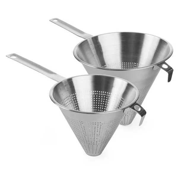 Sito chińskie stożkowe cedzak ze stali nierdzewnej śr. 185 mm - Hendi 547304 1 547304 2