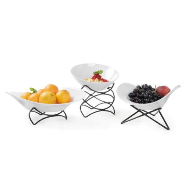 Stojak bufetowy dekoracyjny do misek do prezentacji fale wys. 100mm - Hendi 561980 1 561966 3