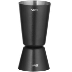 Miara barmańska dwustronna do drinków koktajli 25 ml 50 ml - czarna - obrazek 1