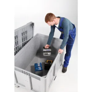 Skrzyniopaleta skrzynia kontener 610L z paletą i pokrywą 120x100x76 cm UN ADR 8 Skrzyniopaleta skrzynia kontener 610L z paletą i pokrywą 120x100x76 cm UN ADR - obrazek 4