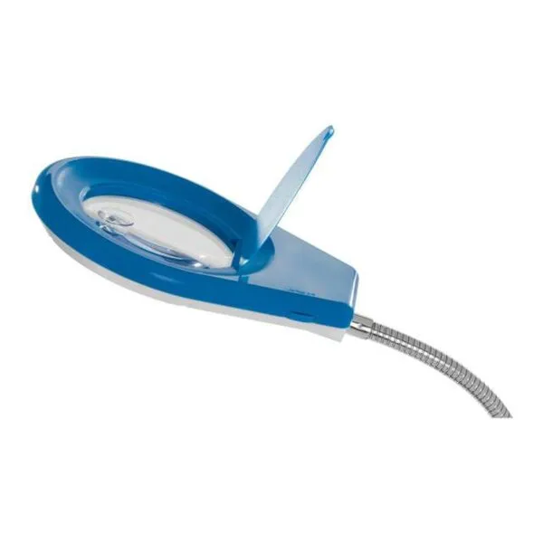 Lampka biurkowa LED bezcieniowa ze szkłem powiększającym 5x/10x - Niebieska 3 6141 3