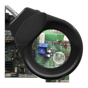 Lampka biurkowa LED bezcieniowa ze szkłem powiększającym 5x/10x i uchwytem na płytki PCB 14 Lampka biurkowa LED bezcieniowa ze szkłem powiększającym 5x/10x i uchwytem na płytki PCB - obrazek 6