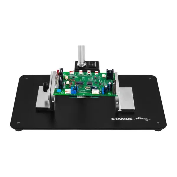 Lampka biurkowa LED bezcieniowa ze szkłem powiększającym 5x/10x i uchwytem na płytki PCB 7 6142 7