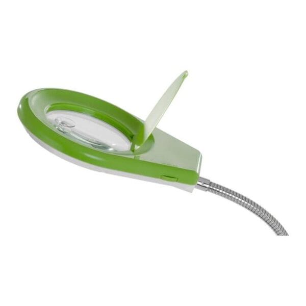 Lampka biurkowa LED bezcieniowa ze szkłem powiększającym 5x/10x - Zielona 3 6143 3