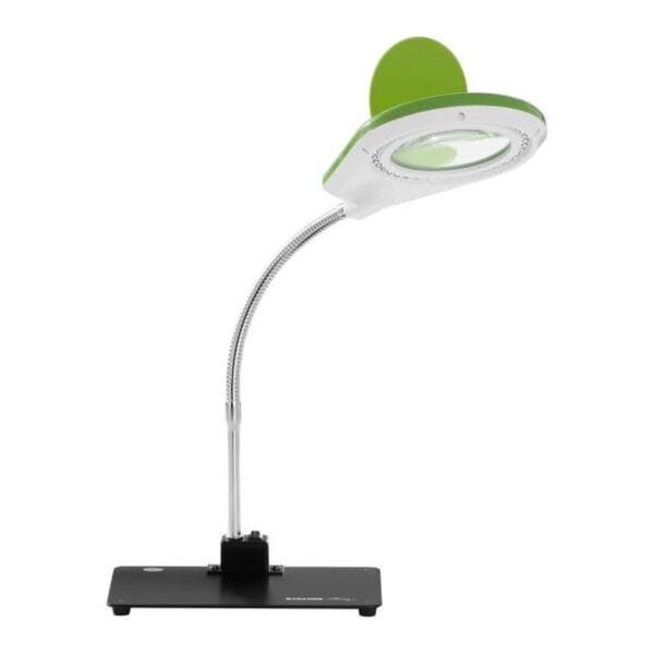 Lampka biurkowa LED bezcieniowa ze szkłem powiększającym 5x/10x - Zielona 1 6143 lampka bezcieniowa led z lupa ze szklem 5x 10x hurtownia sklep cena tanio 1
