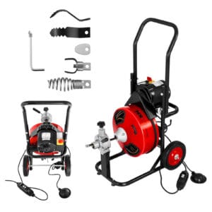 Przepychacz udrażniacz spirala do rur elektryczna 390W 23m MSW-DRAIN CLEAN 23E + głowice 9 Przepychacz udrażniacz spirala do rur elektryczna 390W 23m MSW-DRAIN CLEAN 23E + głowice - obrazek 1
