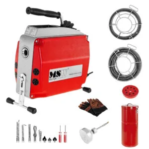 Elektryczna maszyna przepychacz udrażniacz do rur śr. 20 - 150 mm MSW POWER DRAIN CLEAN 2.3E + akcesoria 10 Elektryczna maszyna przepychacz udrażniacz do rur śr. 20 - 150 mm MSW POWER DRAIN CLEAN 2.3E + akcesoria - obrazek 1