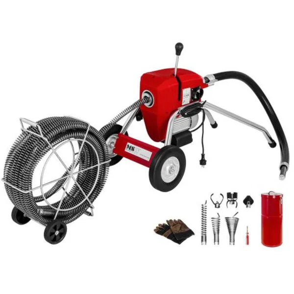 Elektryczna maszyna przepychacz udrażniacz do rur 1100W śr. 32mm MSW POWER DRAIN CLEAN 4.6E + akcesoria 1 6360 elektryczna maszyna przepychacz udrazniacz do rur 1100w sr 32mm msw power drain clean 46e akcesoria