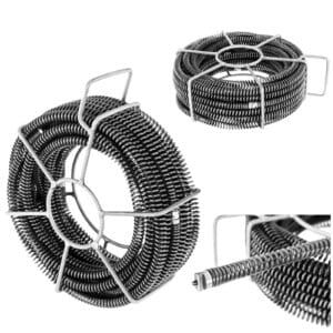 Spirala przepychacz sprężyna do rur hydrauliczna 6 x 2.45 m śr. 16 mm ZESTAW 5 Spirala przepychacz sprężyna do rur hydrauliczna 6 x 2.45 m śr. 16 mm ZESTAW - obrazek 1