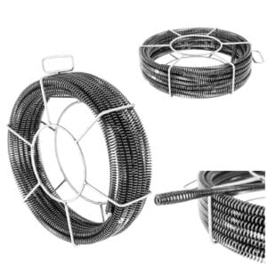 Spirala przepychacz sprężyna do rur hydrauliczna 5 x 2.3 m śr. 16 mm ZESTAW 5 Spirala przepychacz sprężyna do rur hydrauliczna 5 x 2.3 m śr. 16 mm ZESTAW - obrazek 1