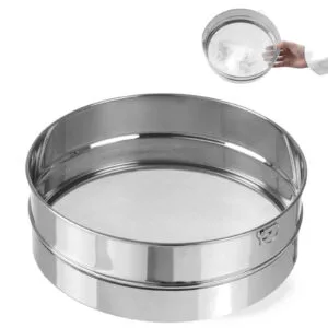 Sito cukiernicze gęste do przesiewania cukru pudru śr. 407mm stalowe - Hendi 637821 3 Sito cukiernicze gęste do przesiewania cukru pudru śr. 407mm stalowe - Hendi 637821 - obrazek 1