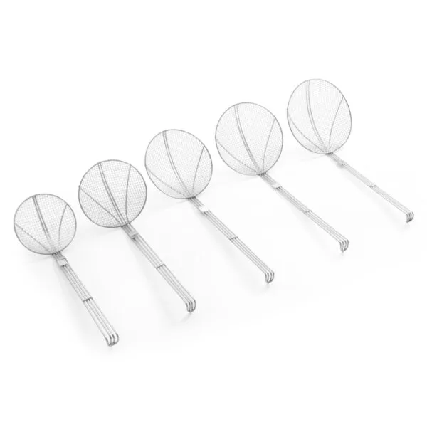Cedzak sitko do smażenia w głębokim oleju ze stali nierdzewnej śr. 180 mm - Hendi 640500 1 640401 3