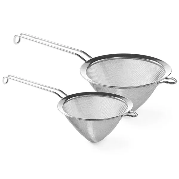 Sito chińskie stożkowe z gęstą siatką ze stali śr.180mm- Hendi 647509 1 647516 2