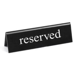 Tabliczka informacyjna dwustronna REZERWACJA RESERVED tworzywo plexiglas EN - Hendi 663462 1 Tabliczka informacyjna dwustronna REZERWACJA RESERVED tworzywo plexiglas EN - Hendi 663462 - obrazek 1
