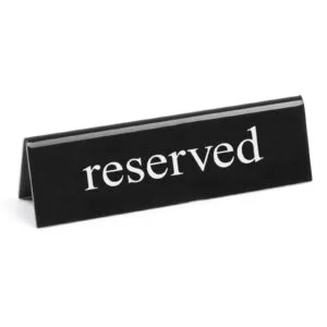 Tabliczka informacyjna dwustronna REZERWACJA RESERVED tworzywo plexiglas EN - Hendi 663462 1 Tabliczka informacyjna dwustronna REZERWACJA RESERVED tworzywo plexiglas EN - Hendi 663462 - obrazek 1