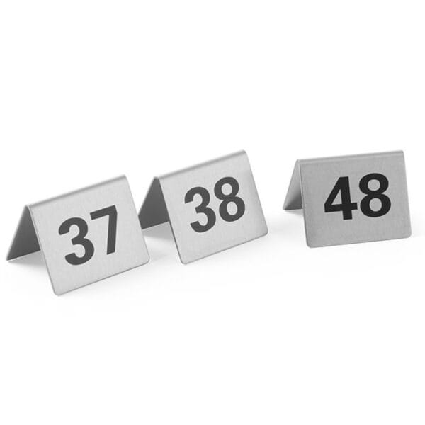 663875 tabliczka informacyjna numer stolika 37 48 stal nierdzewna zestaw 12szt hendi 663875