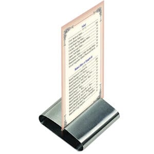 Podstawka stojak pod kartę menu stalowy nierdzewny zestaw 6szt - Hendi 665251 3 Podstawka stojak pod kartę menu stalowy nierdzewny zestaw 6szt - Hendi 665251 - obrazek 2