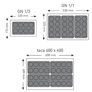 Foremki silikonowe nieprzywierające do pieczenia do 260C MINI-CAKE 176x300mm GN1/3 - Hendi 677001 4 Foremki silikonowe nieprzywierające do pieczenia do 260C MINI-CAKE 176x300mm GN1/3 - Hendi 677001 - obrazek 2