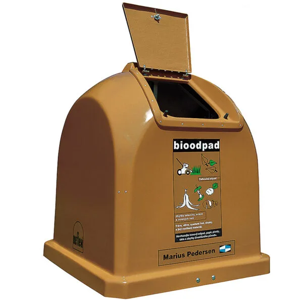 Kontener pojemnik laminatowy na odpady śmieci BIO odpadki spożywcze - brązowy 1.1 m3 5 6780 bio 7