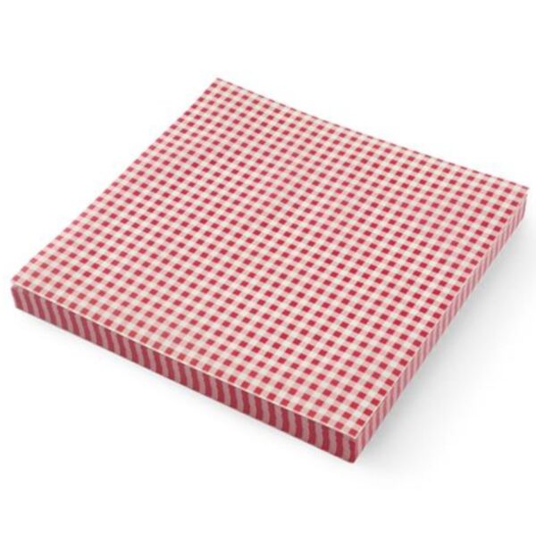 Papier pergaminowy do przekąsek frytek nadruk KRATKA 500 szt. 306x305 mm - Hendi 678176 1 678176 1