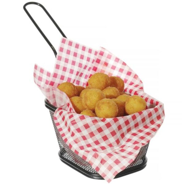 Papier pergaminowy do przekąsek frytek nadruk KRATKA 500 szt. 306x305 mm - Hendi 678176 3 678176 3
