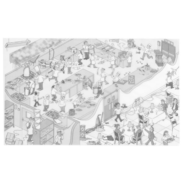 Papier pergaminowy do przekąsek frytek nadruk KUCHNIA 500 szt. 258x425 mm - Hendi 678206 2 678206 2