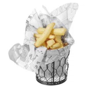 Papier pergaminowy do przekąsek frytek nadruk KUCHNIA 500 szt. 258x425 mm - Hendi 678206 10 Papier pergaminowy do przekąsek frytek nadruk KUCHNIA 500 szt. 258x425 mm - Hendi 678206 - obrazek 4