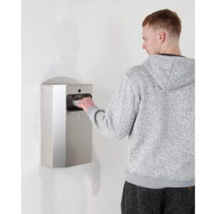 Kosz z ramką na worek na śmieci odpadki naścienny z popielniczką stal nierdzewna 328x164x541mm 8 Kosz z ramką na worek na śmieci odpadki naścienny z popielniczką stal nierdzewna 328x164x541mm - obrazek 3