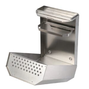 Kosz z ramką na worek na śmieci odpadki naścienny z popielniczką stal nierdzewna 328x164x541mm 10 Kosz z ramką na worek na śmieci odpadki naścienny z popielniczką stal nierdzewna 328x164x541mm - obrazek 5
