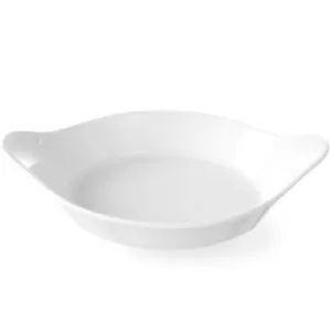 Półmisek do zapiekania okrągły z uchwytami 185x152mm kremowy porcelana - Hendi 785904 2 Półmisek do zapiekania okrągły z uchwytami 185x152mm kremowy porcelana - Hendi 785904 - obrazek 1