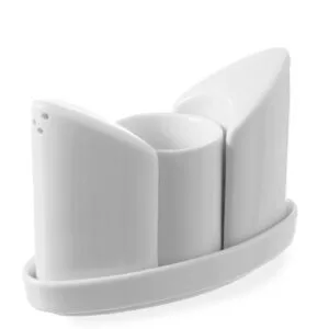 Zestaw do przypraw solniczka pieprzniczka wykałaczki biała porcelana - Hendi 786420 1 Zestaw do przypraw solniczka pieprzniczka wykałaczki biała porcelana - Hendi 786420 - obrazek 1