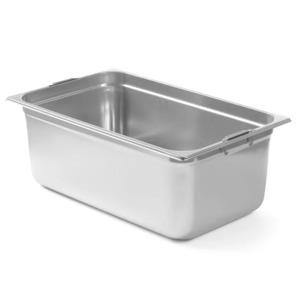 Pojemnik GN z chowanymi uchwytami stal nierdzewna GN1/1 530x325mm wys. 200mm - Hendi 803202 1 803202 1