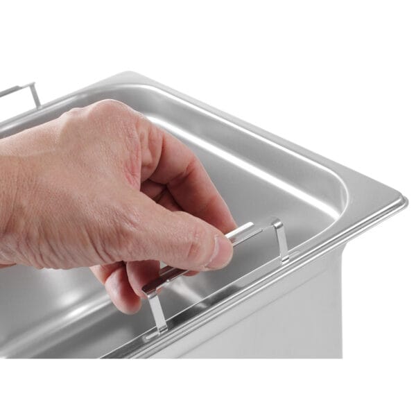 Pojemnik GN z chowanymi uchwytami stal nierdzewna GN1/1 530x325mm wys. 200mm - Hendi 803202 2 803202 2