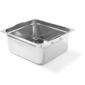 Pojemnik GN z chowanymi uchwytami stal nierdzewna GN2/3 354x325mm wys. 200mm - Hendi 803301 6 Pojemnik GN z chowanymi uchwytami stal nierdzewna GN2/3 354x325mm wys. 200mm - Hendi 803301 - obrazek 2
