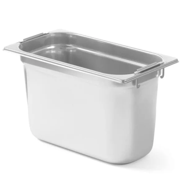 Pojemnik GN z chowanymi uchwytami stal nierdzewna GN1/3 325x176mm wys. 200mm - Hendi 803509 1 803509 1