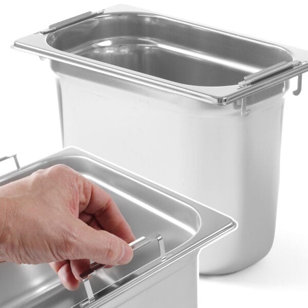 803608 pojemnik gn z chowanymi uchwytami stal nierdzewna 265x162mm wys 200mm sklep cena tanio