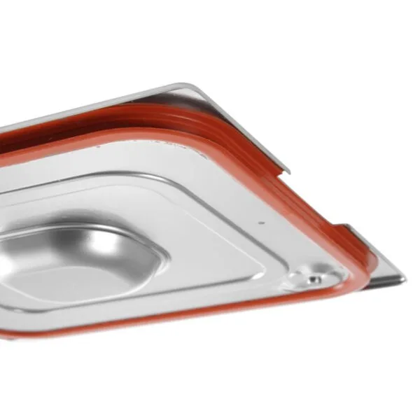 Pokrywka do pojemnika GN Profi Line z uszczelką silikonową i wycięciem na uchwyty GN1/2 265x325mm stal - Hendi 804322 2 804308 2