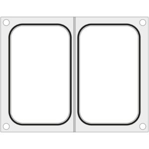 Matryca forma do zgrzewarek MCS na dwie tacki pojemniki 178x113 mm - Hendi 805459 1 Matryca forma do zgrzewarek MCS na dwie tacki pojemniki 178x113 mm - Hendi 805459 - obrazek 1