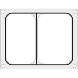 Matryca forma do zgrzewarki MANUPACK 190 na tackę dwudzielną 227x178 mm - Hendi 805695 1 Matryca forma do zgrzewarki MANUPACK 190 na tackę dwudzielną 227x178 mm - Hendi 805695 - obrazek 1