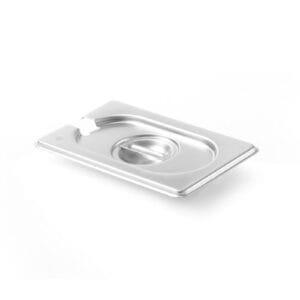 Pokrywka stalowa do GN Kitchen Line z wycięciem na chochlę GN 1/9 - Hendi 806975 2 Pokrywka stalowa do GN Kitchen Line z wycięciem na chochlę GN 1/9 - Hendi 806975 - obrazek 1